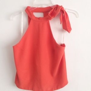 J.O.A. Los Angeles Tank Neck Side Tie Bow Detail